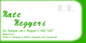 mate megyeri business card